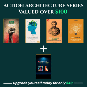 Action Architecture Series book bundle offer with five book covers, valued over $100.