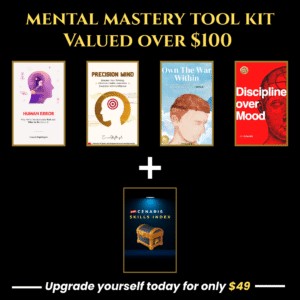 Mental Mastery Tool Kit bundle with 5 powerful self-discipline and mindset training guides by Cenaris