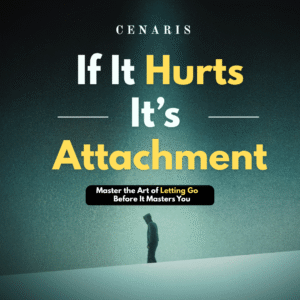 If It Hurts It's Attachment book cover - Master the Art of Letting Go Before It Masters You - emotional detachment self help guide
