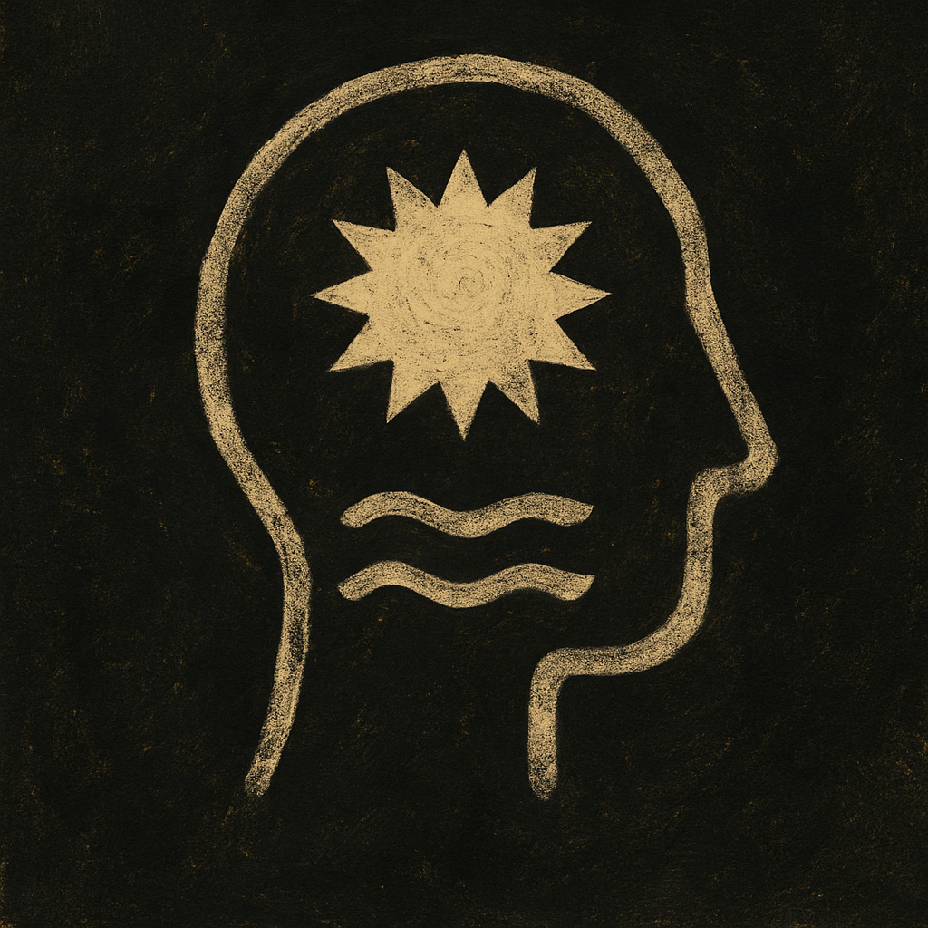 Abstract graphic symbolizing emotional boundaries and inner reflection